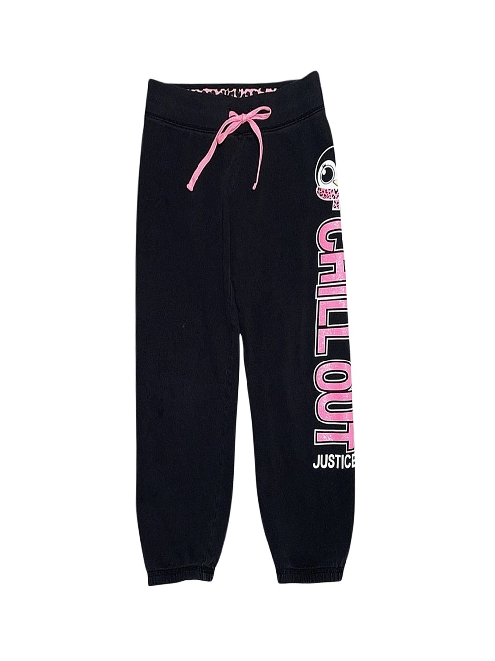 JUSTICE Girl's Black Joggers Size 8